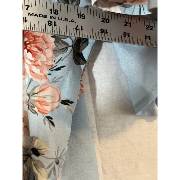 Emery Rose Women's Blouse XL Blue Floral NWT - Picture 5 of 6